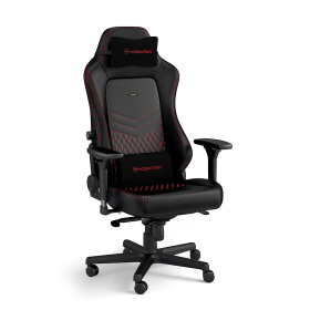 Noblechairs HERO Real Leather Black/Red Chaise gamer Noblechairs, Ultra Pc Gamer Maroc