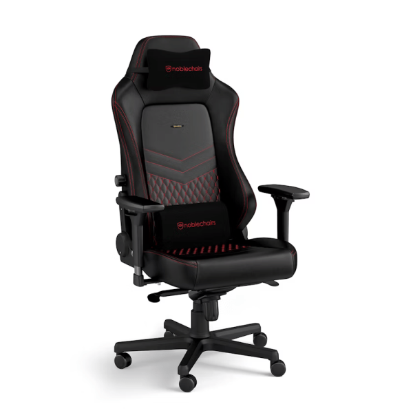 Noblechairs HERO Real Leather Black/Red Chaise gamer Noblechairs, Ultra Pc Gamer Maroc