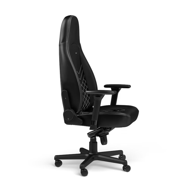 Noblechairs ICON Black/Platinum White Chaise gamer Noblechairs, Ultra Pc Gamer Maroc