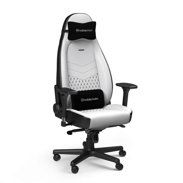 Noblechairs ICON White/Black Chaise gamer Noblechairs, Ultra Pc Gamer Maroc