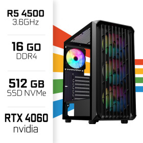 PC Gamer UltraPC Ryzen 5 4500 /16GB/512GB SSD/RTX4060 PC Gamer Standard UltraPC, Ultra Pc Gamer Maroc