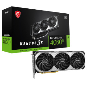 MSI GeForce RTX 4060 Ti VENTUS 3X E OC 8GB GDDR6 Cartes graphiques MSI, Ultra Pc Gamer Maroc