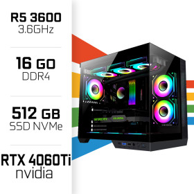 PC Gamer UltraPC Ryzen 5 3600 /16GB/512GB SSD/RTX4060Ti PC Gamer Standard UltraPC, Ultra Pc Gamer Maroc