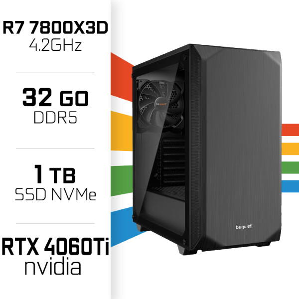 PC Gamer UltraPC Ryzen 7 7800X3D/1TB SSD/32GB DDR5/RTX4060 Ti 16GB PC Gamer Avancé UltraPC, Ultra Pc Gamer Maroc