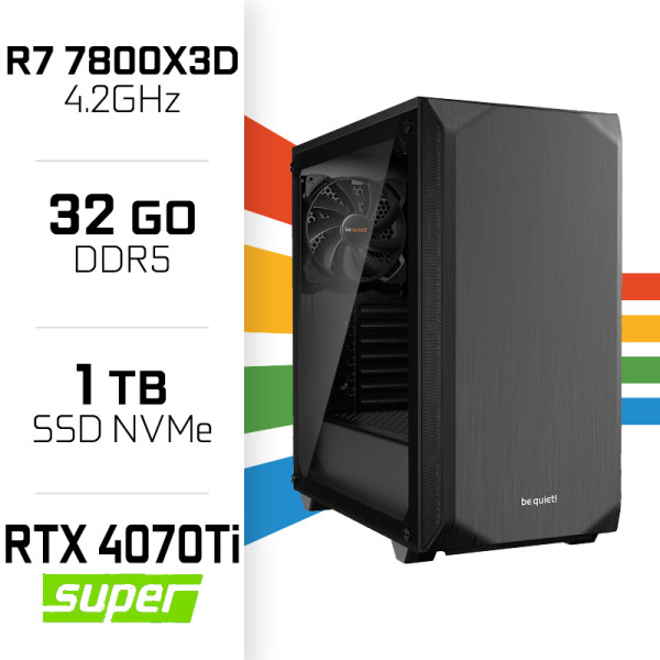 PC Gamer UltraPC Ryzen 7 7800X3D/1TB SSD/32GB DDR5/RTX4070 Ti SUPER 16GB PC Gamer Avancé UltraPC, Ultra Pc Gamer Maroc