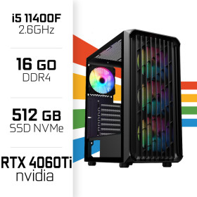PC Gamer UltraPC Core i5 11400F/512GB SSD/16GB/RTX4060Ti PC Gamer Standard UltraPC, Ultra Pc Gamer Maroc