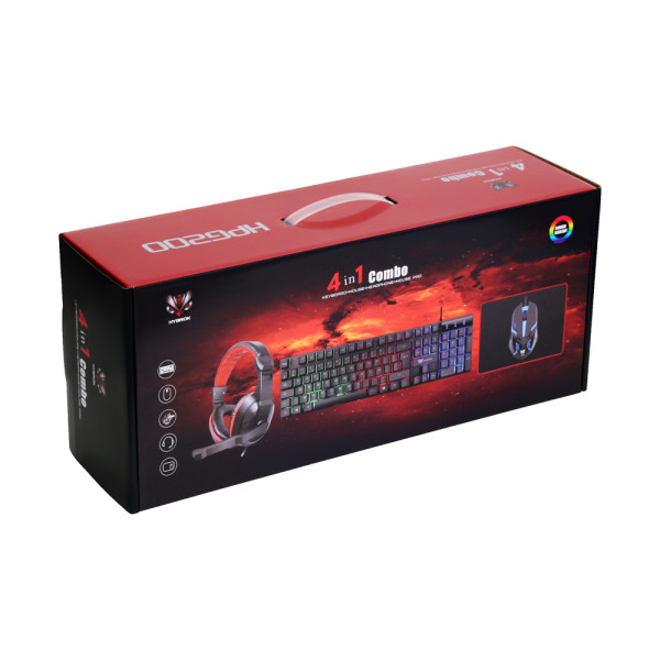 HYBROK HPG200 PACK 4in1 Périphériques HYBROK, Ultra Pc Gamer Maroc