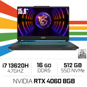 MSI CYBORG 15 A13VF-1473XMA i7 13620H/16GB DDR5/512GB/RTX4060 8GB 15.6" 144Hz PC Portables Gamer MSI, Ultra Pc Gamer Maroc