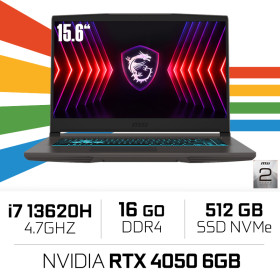 MSI THIN B13VE-2473XMA i7 13620H/16GB DDR4/512GB/RTX4050 6GB 15.6" 144Hz PC Portables Gamer MSI, Ultra Pc Gamer Maroc