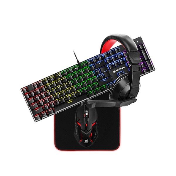HYBROK HPG200 PACK 4in1 Périphériques HYBROK, Ultra Pc Gamer Maroc