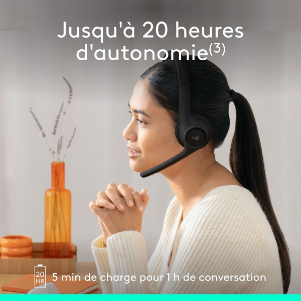 Logitech Zone 300 Black Casques Logitech, Ultra Pc Gamer Maroc