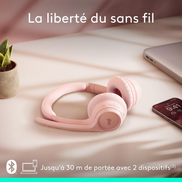 Logitech Zone 300 Rose Casques Logitech, Ultra Pc Gamer Maroc