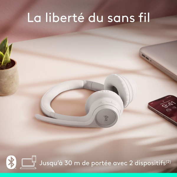 Logitech Zone 300 White Casques Logitech, Ultra Pc Gamer Maroc