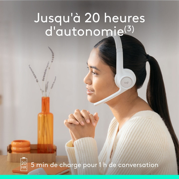 Logitech Zone 300 White Casques Logitech, Ultra Pc Gamer Maroc
