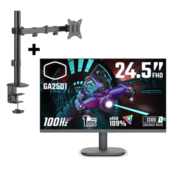 Bundle Cooler Master GA2501 24.5" 1ms IPS 100Hz + XTRMLAB X210C-66TDL Moniteurs Cooler Master, Ultra Pc Gamer Maroc