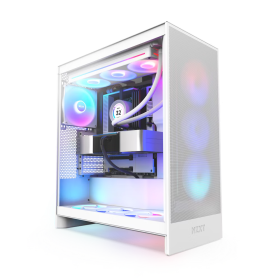 NZXT H7 Flow RGB White (2024) Les Moyennes Tours NZXT, Ultra Pc Gamer Maroc