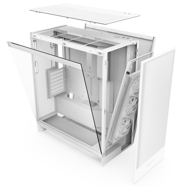 NZXT H7 Flow RGB White (2024) Les Moyennes Tours NZXT, Ultra Pc Gamer Maroc
