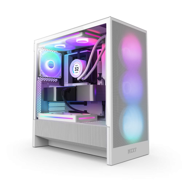 NZXT H5 Flow RGB White (2024) Les Moyennes Tours NZXT, Ultra Pc Gamer Maroc