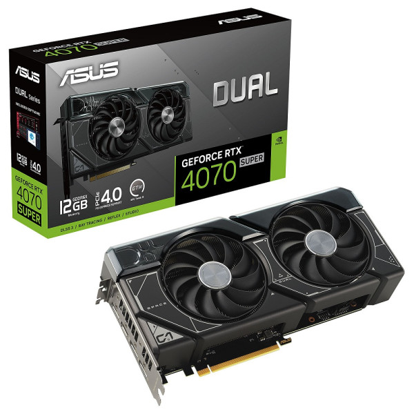 ASUS GeForce RTX 4070 SUPER Dual EVO 12GB GDDR6X Cartes graphiques ASUS, Ultra Pc Gamer Maroc