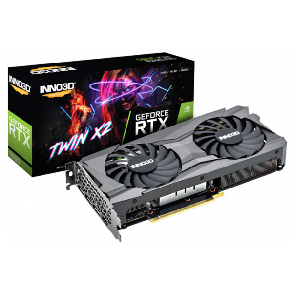 INNO3D GeForce RTX 3060 TWIN X2 12GB GDDR6 Cartes graphiques INNO3D, Ultra Pc Gamer Maroc