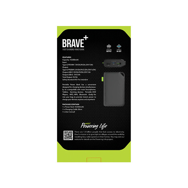 Goui Brave PowerBank 10000 mAh Power bank Goui, Ultra Pc Gamer Maroc