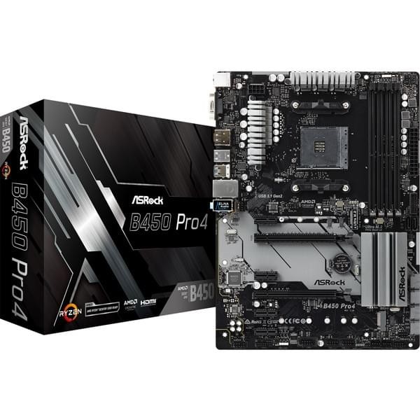 ASRock B450 Pro4 Cartes mères ASRock, Ultra Pc Gamer Maroc