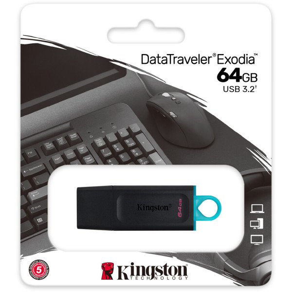 Clé USB Kingston 64GB DataTraveler Exodia Stockage externe Kingston, Ultra Pc Gamer Maroc