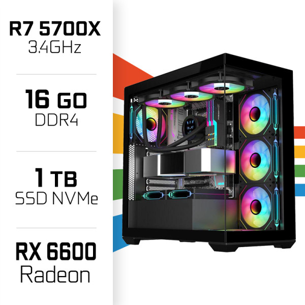 PC Gamer UltraPC Ryzen 7 5700X/1TB SSD/16GB/RX6600 PC Gamer Avancé UltraPC, Ultra Pc Gamer Maroc