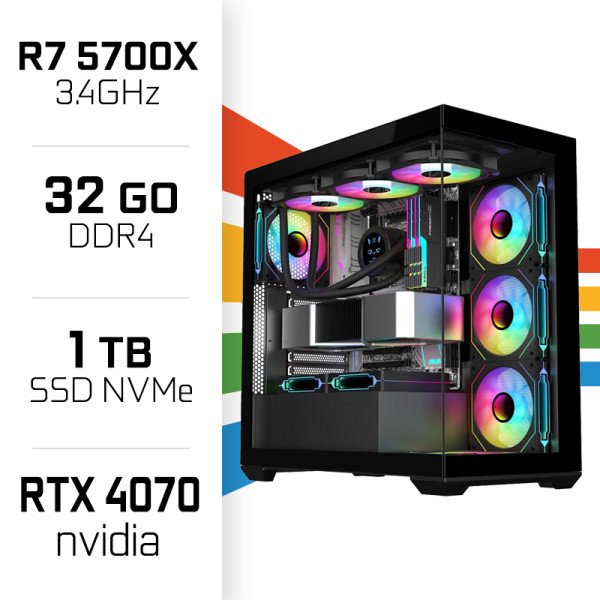 PC Gamer UltraPC Ryzen 7 5700X/1TB SSD/32GB/RTX4070 PC Gamer Avancé UltraPC, Ultra Pc Gamer Maroc