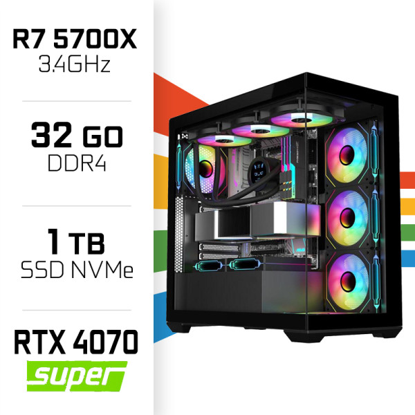 PC Gamer UltraPC Ryzen 7 5700X/1TB SSD/32GB/RTX4070 SUPER PC Gamer Avancé UltraPC, Ultra Pc Gamer Maroc