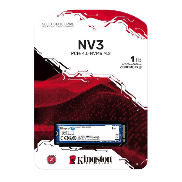 Kingston SSD NV3 1TB M.2 NVMe Disques SSD Kingston, Ultra Pc Gamer Maroc