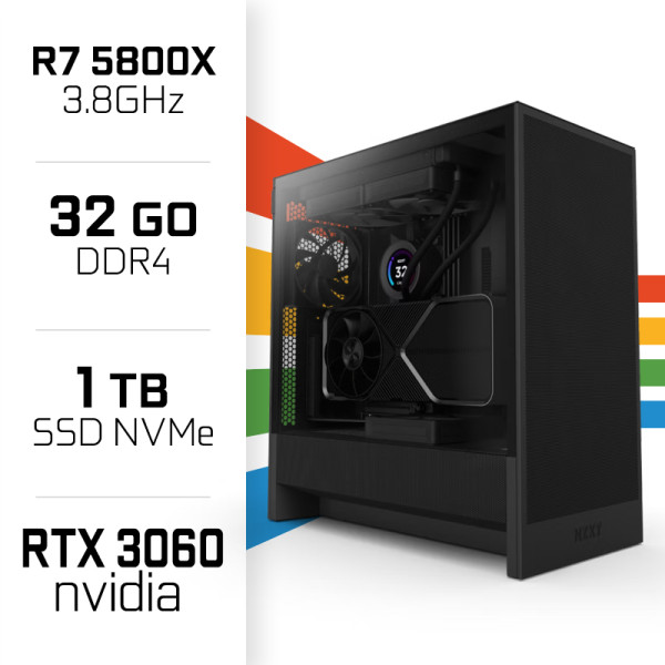 PC Gamer UltraPC Ryzen 7 5800X/1TB SSD/32GB/RTX3060 12GB PC Gamer Avancé UltraPC, Ultra Pc Gamer Maroc