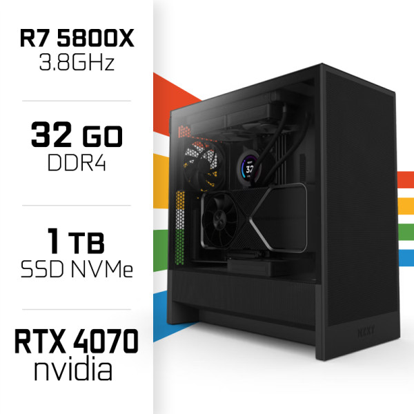 PC Gamer UltraPC Ryzen 7 5800X/1TB SSD/32GB/RTX4070 PC Gamer Avancé UltraPC, Ultra Pc Gamer Maroc