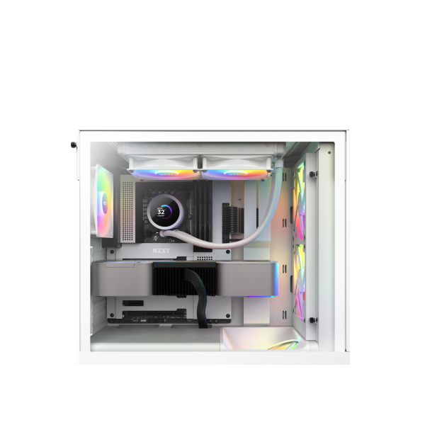 BUNDLE NZXT H5 Flow White + 3xNZXT F120 RGB Core (White) BUNDLES NZXT, Ultra Pc Gamer Maroc