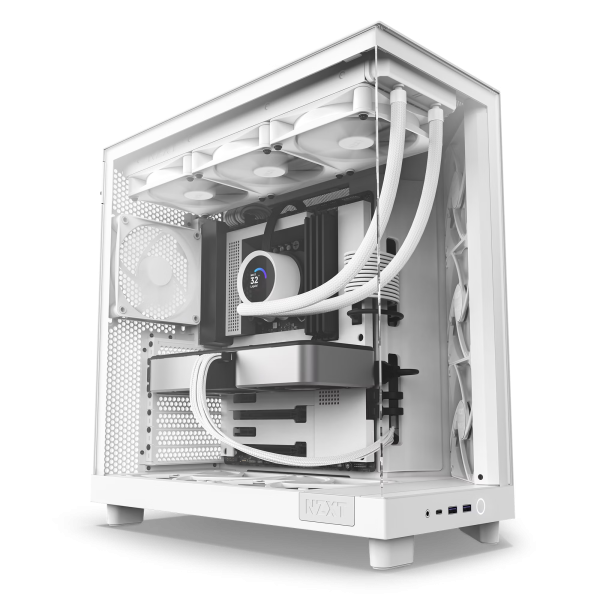 BUNDLE NZXT H6 Flow White + 3xNZXT F120 RGB Core (White) BUNDLES NZXT, Ultra Pc Gamer Maroc