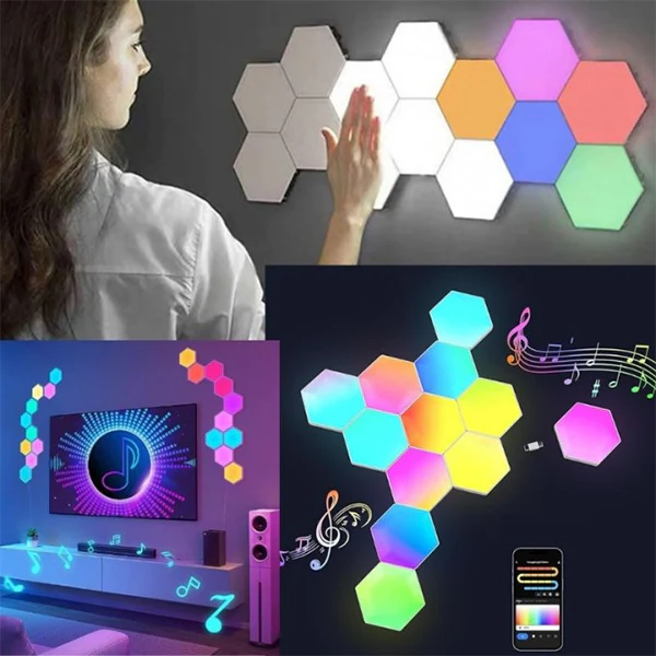 Smart Hexagon lights (6 pièces) Périphériques de jeu , Ultra Pc Gamer Maroc