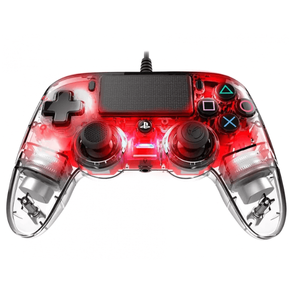 Manette filaire lumineuse Officielle PS4 Rouge NACON Console Nacon, Ultra Pc Gamer Maroc