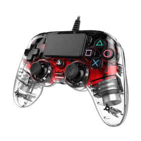 Manette filaire lumineuse Officielle PS4 Rouge NACON Console Nacon, Ultra Pc Gamer Maroc