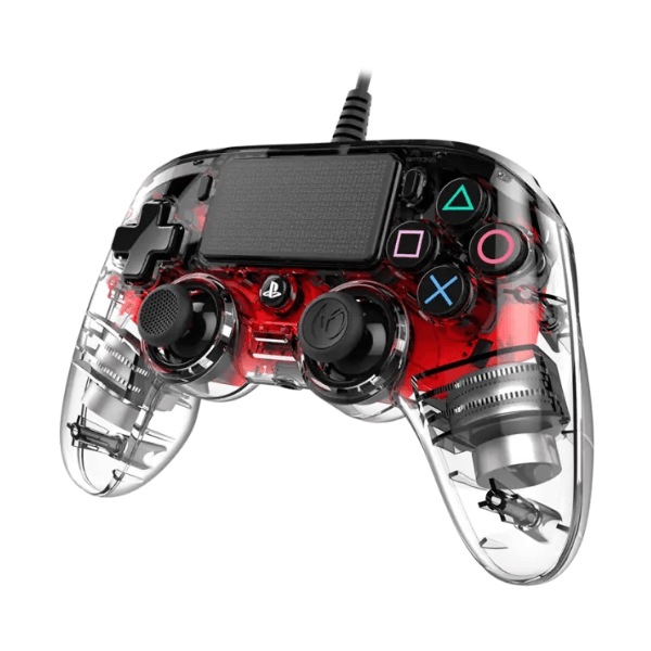 Manette filaire lumineuse Officielle PS4 Rouge NACON Console Nacon, Ultra Pc Gamer Maroc