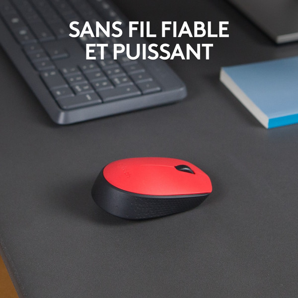 Logitech M171 Wireless Mouse (Red) Souris Logitech, Ultra Pc Gamer Maroc