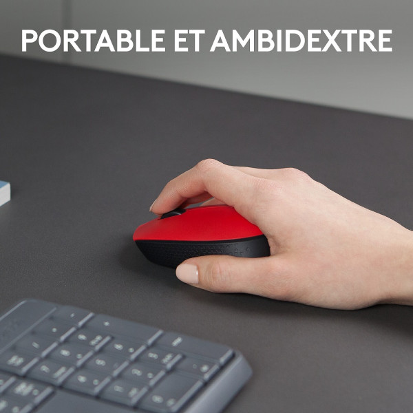 Logitech M171 Wireless Mouse (Red) Souris Logitech, Ultra Pc Gamer Maroc