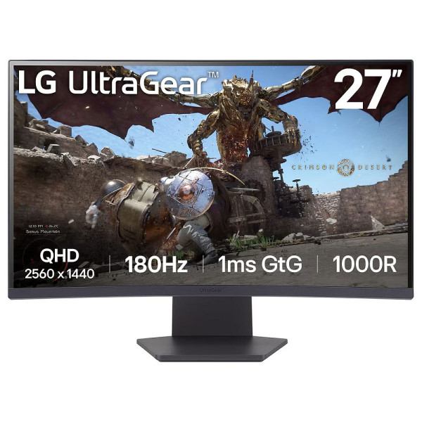 LG ULTRAGEAR 27″ 27GS60QC-B 180Hz 2K 1ms Moniteurs LG Group, Ultra Pc Gamer Maroc