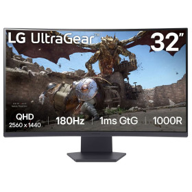 LG ULTRAGEAR 32″ 32GS60QC-B 180Hz 2K 1ms Moniteurs LG Group, Ultra Pc Gamer Maroc