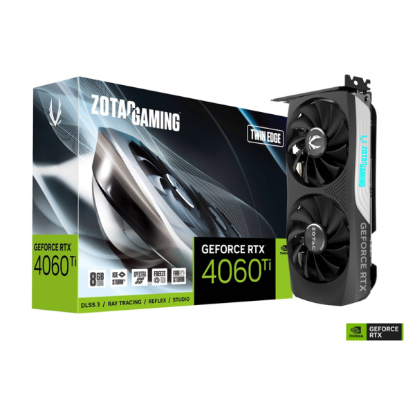 ZOTAC GeForce RTX 4060 Ti Twin Edge 8GB GDDR6 Cartes graphiques Zotac, Ultra Pc Gamer Maroc