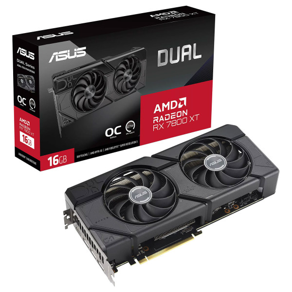 ASUS Dual Radeon RX 7800 XT OC Edition 16GB GDDR6 Cartes graphiques ASUS, Ultra Pc Gamer Maroc