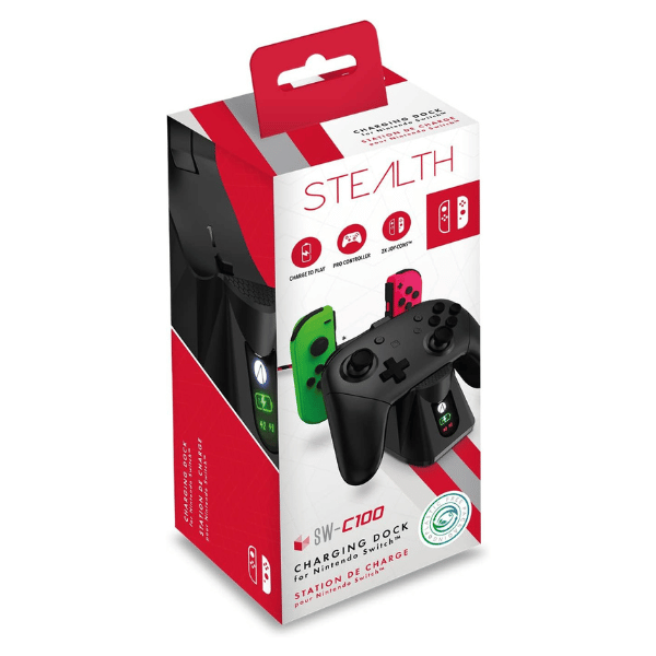 Triple Station de charge Stealth SW-C100 pour Nintendo Switch Noir Accessoires consoles Stealth, Ultra Pc Gamer Maroc