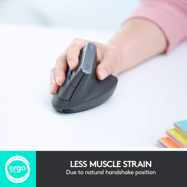 Logitech MX Vertical Advanced Ergo Graphite Souris Logitech, Ultra Pc Gamer Maroc