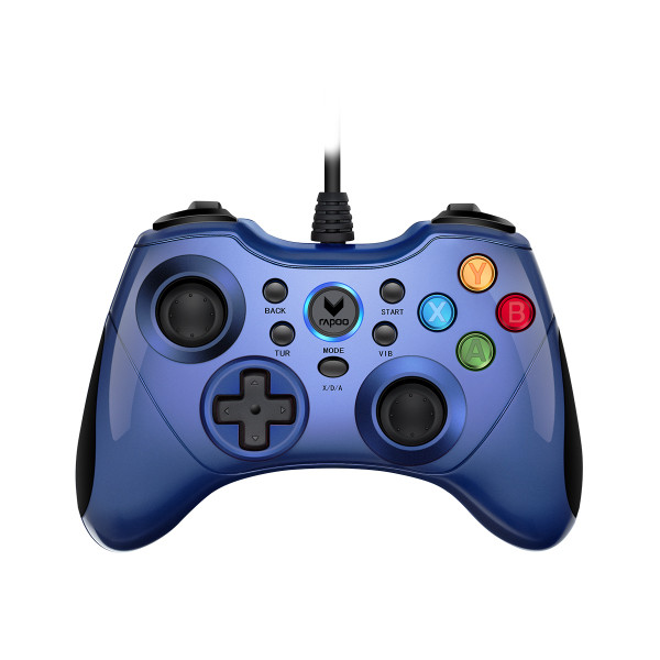 Rapoo V600 E-Sports Vibration Gamepad Blue Périphériques de jeu Rapoo, Ultra Pc Gamer Maroc