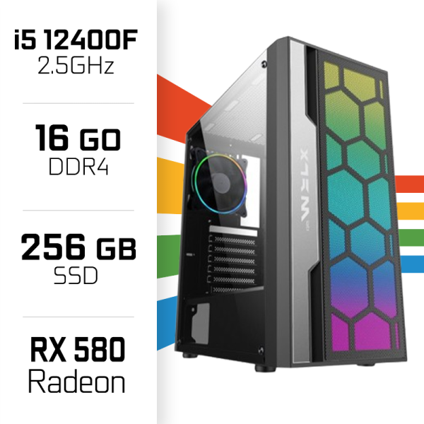 PC Gamer UltraPC Core i5 12400F/256GB SSD/16GB/RX580 PC Gamer Standard UltraPC, Ultra Pc Gamer Maroc