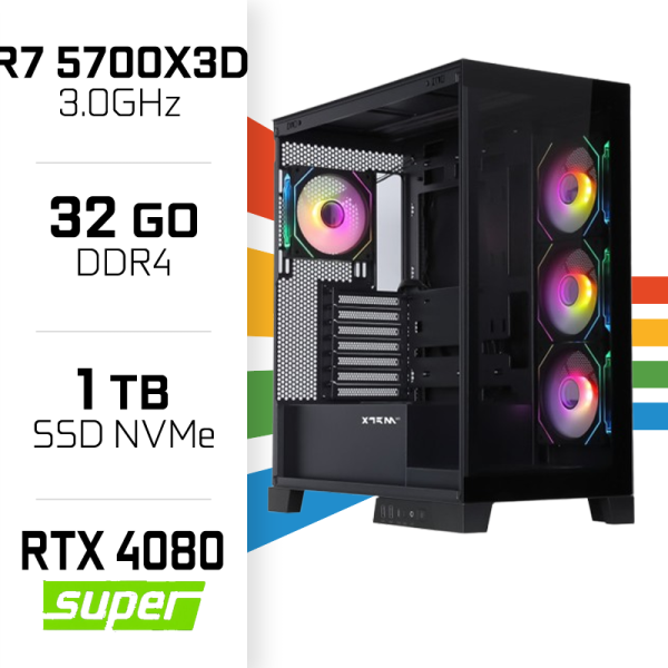 PC Gamer UltraPC Ryzen 7 5700X3D/1TB SSD/32GB/RTX4080 SUPER PC Gamer Avancé UltraPC, Ultra Pc Gamer Maroc